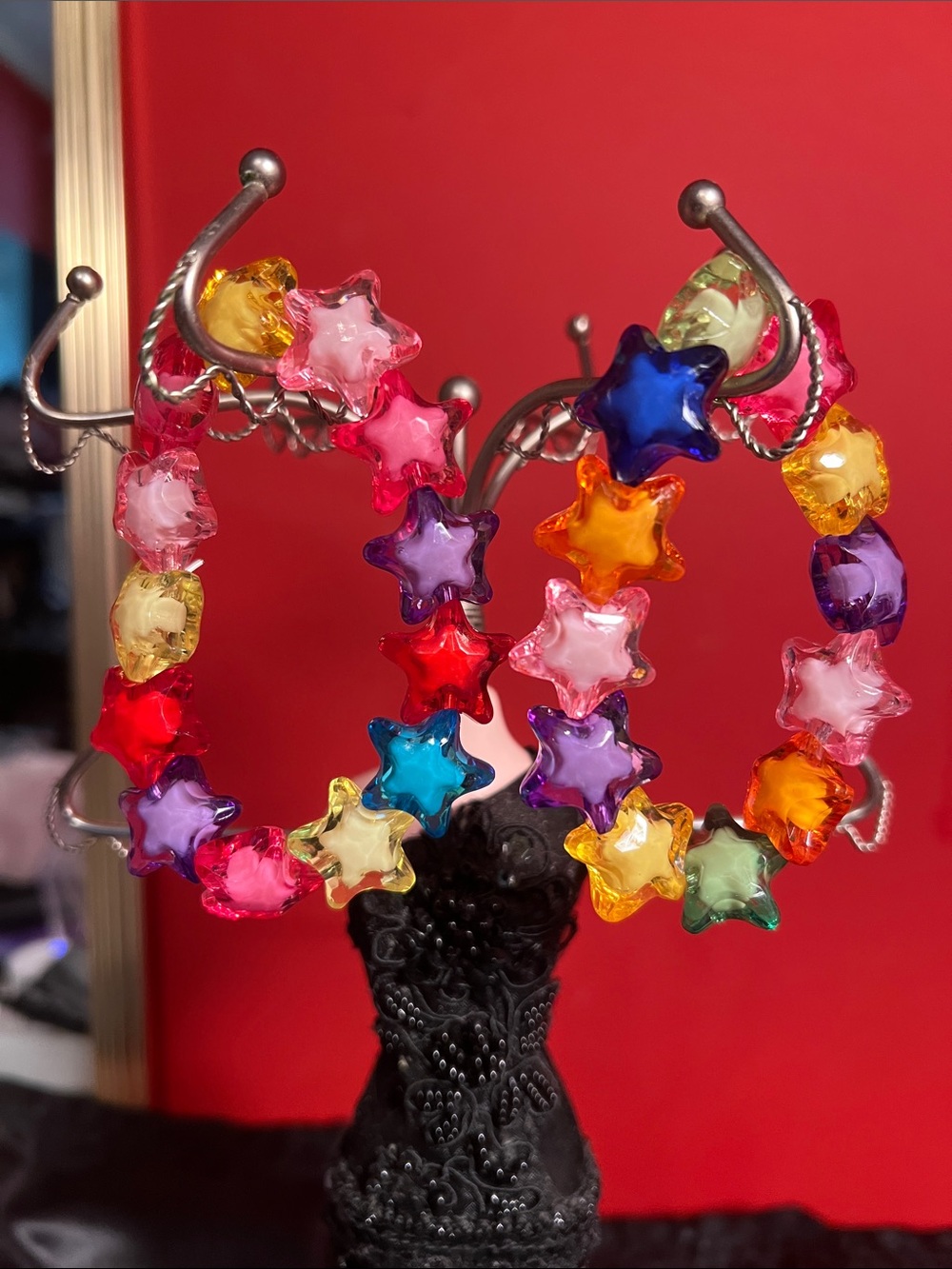 Star beaded bracelet beautiful colors homemade